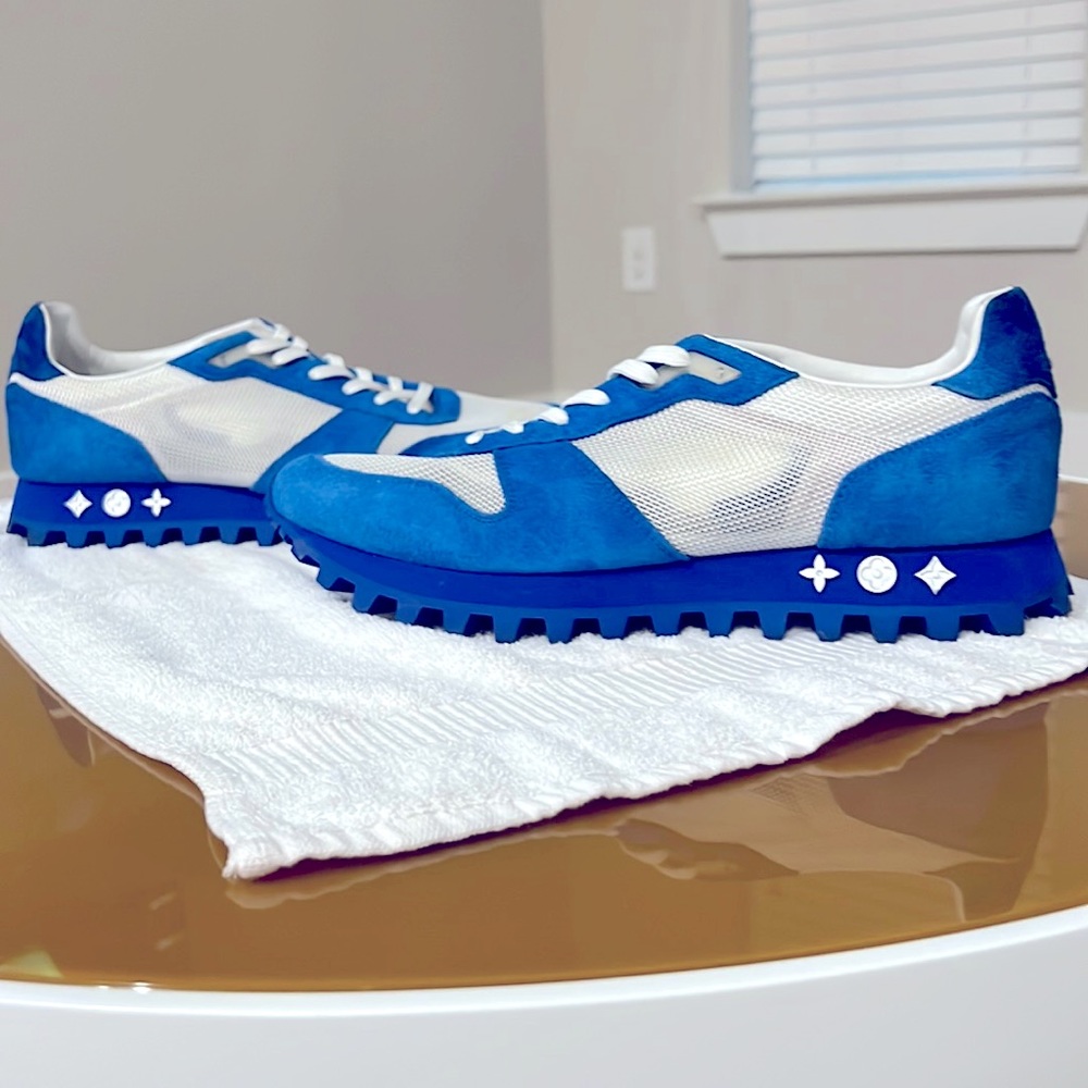 Louis Vuitton Mens Runner Sneaker Mesh and Suede
